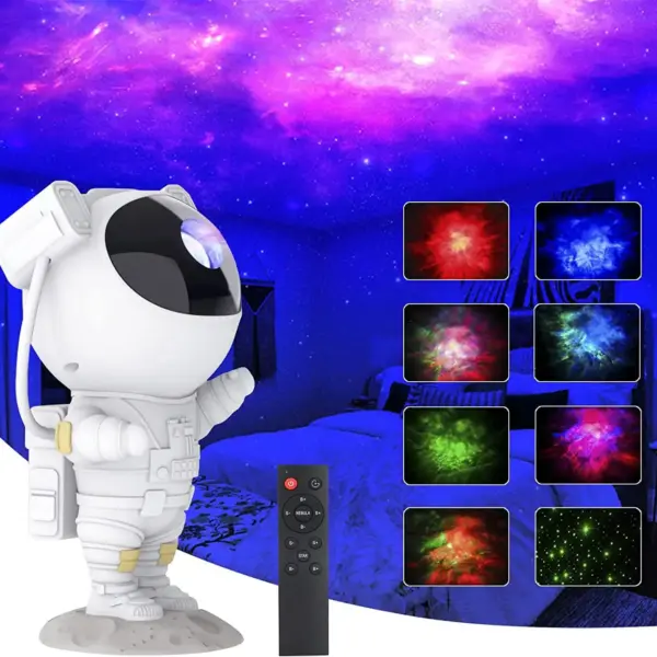 Astronaut Star Projector – Galaxy Night Light with Remote & Timer for Bedroom & Home Décor - Image 5